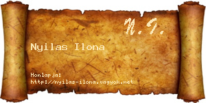 Nyilas Ilona névjegykártya