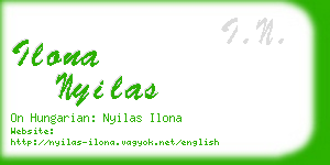 ilona nyilas business card